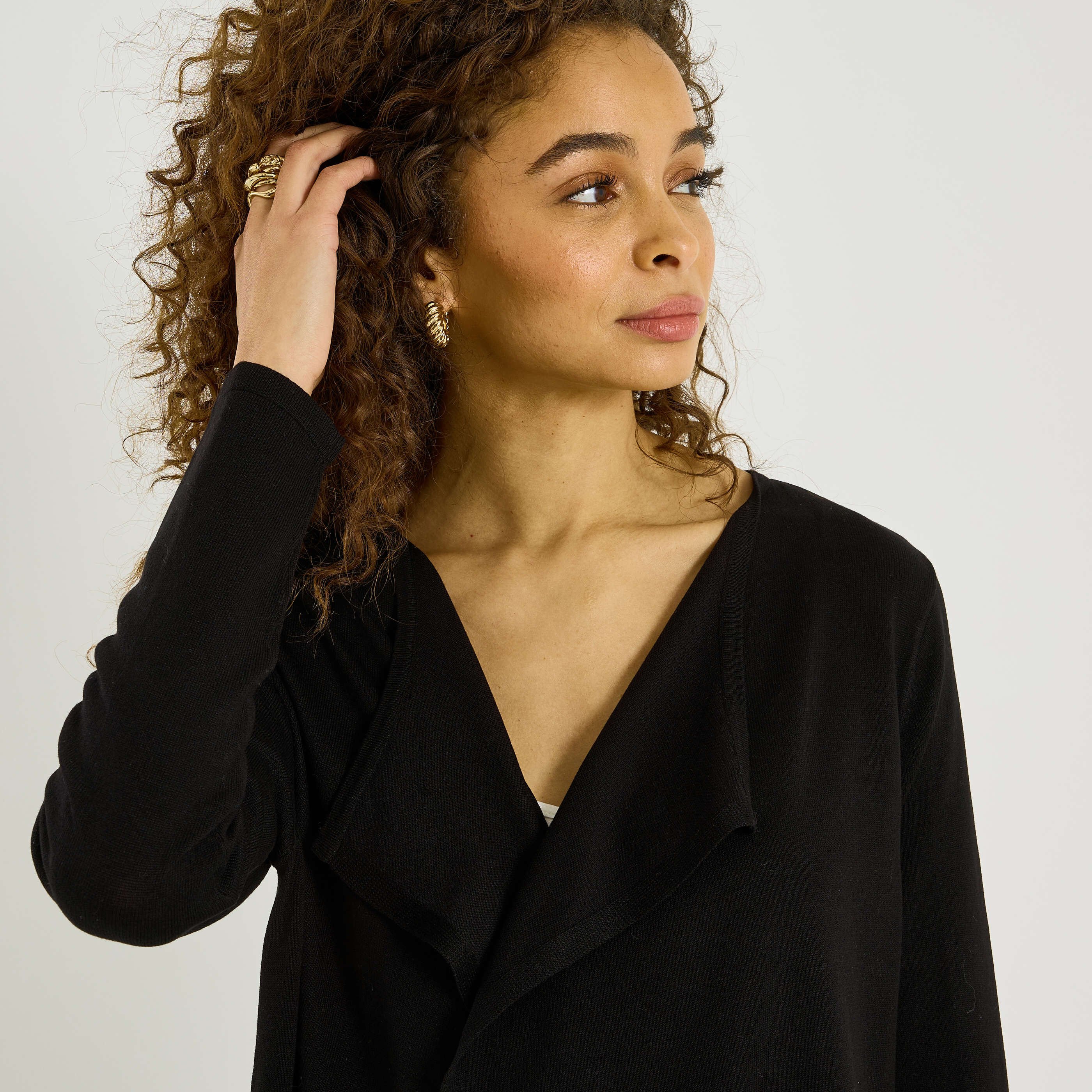 Gilet mi-long waterfall femme