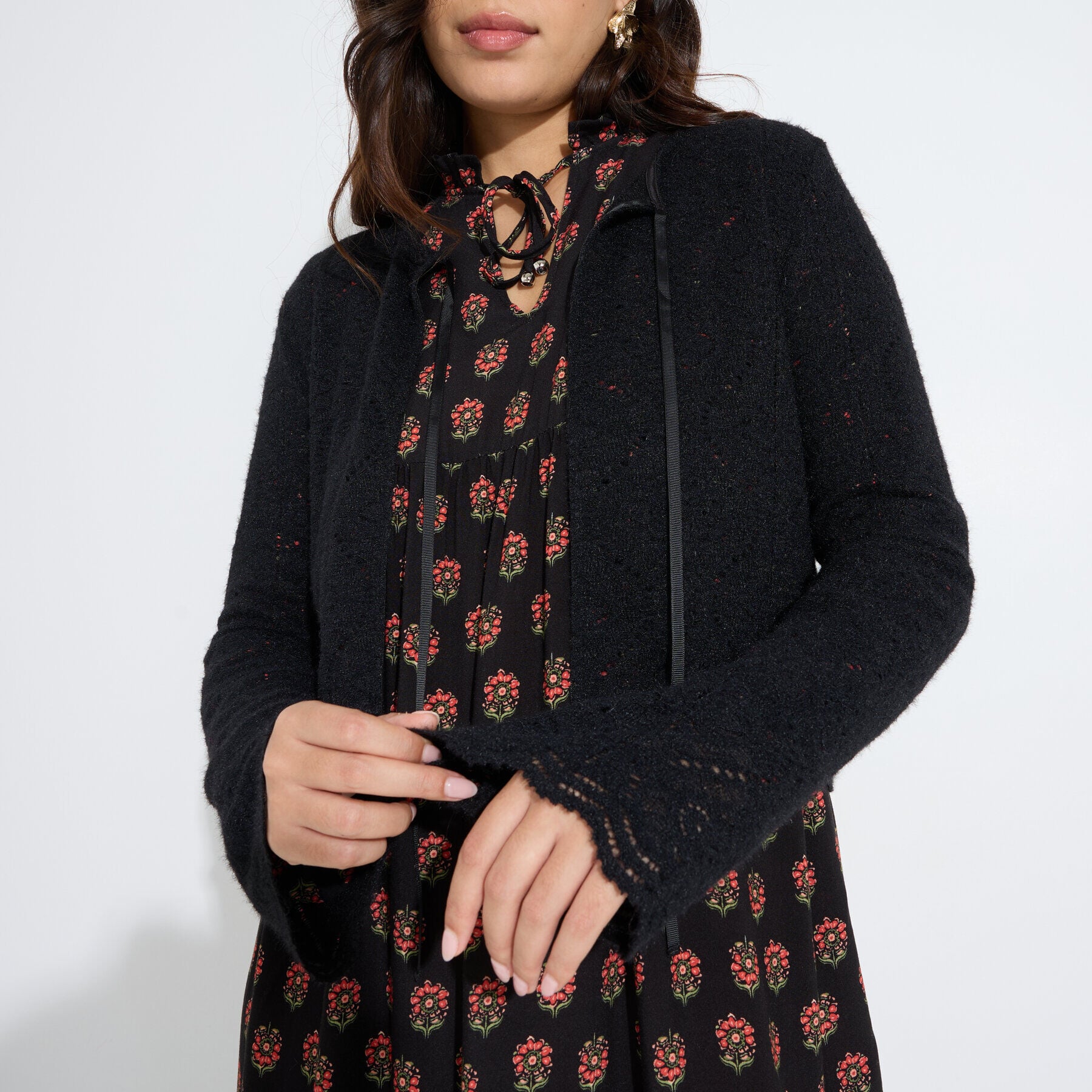 Gilet court manches &eacute;vas&eacute;es femme