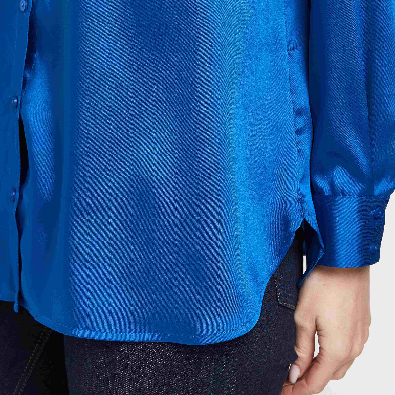 Chemise satin unie