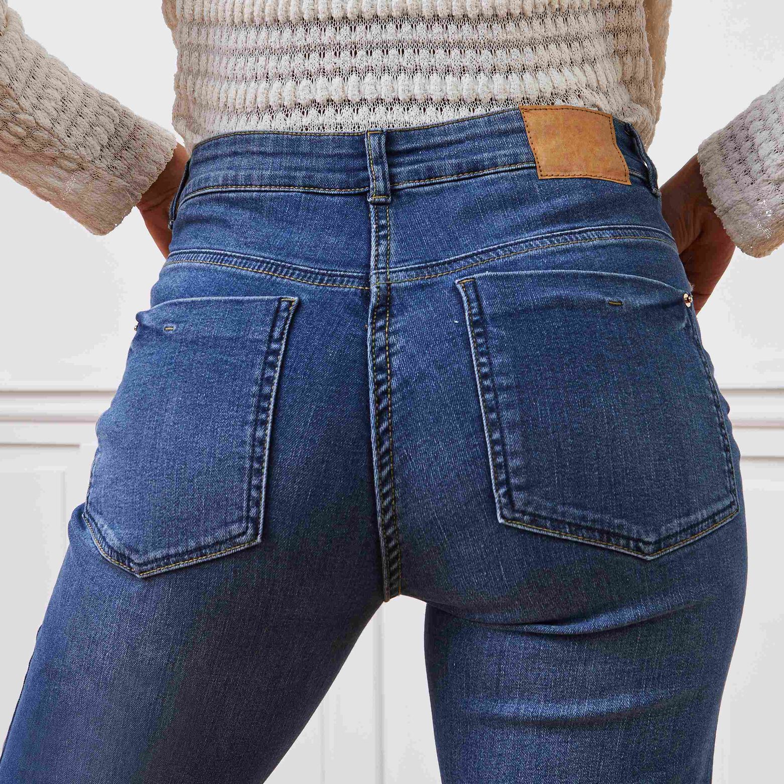Jean large taille haute WOODSTOCK femme