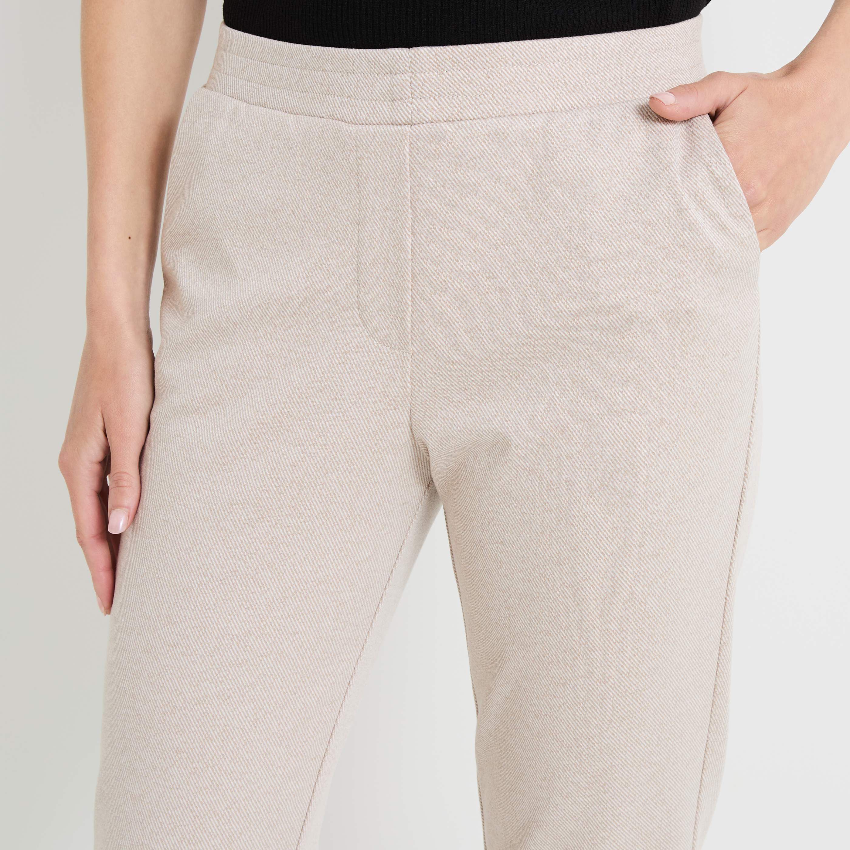 Pantalon cigarette maille femme