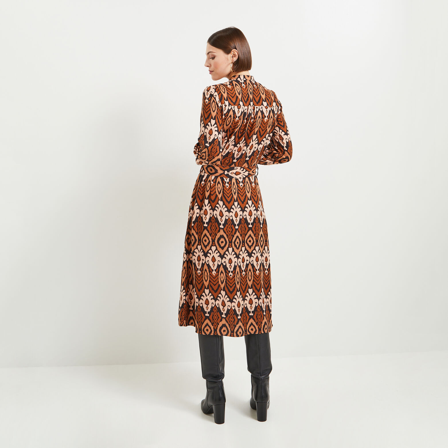 Robe mi- longue imprimée femme