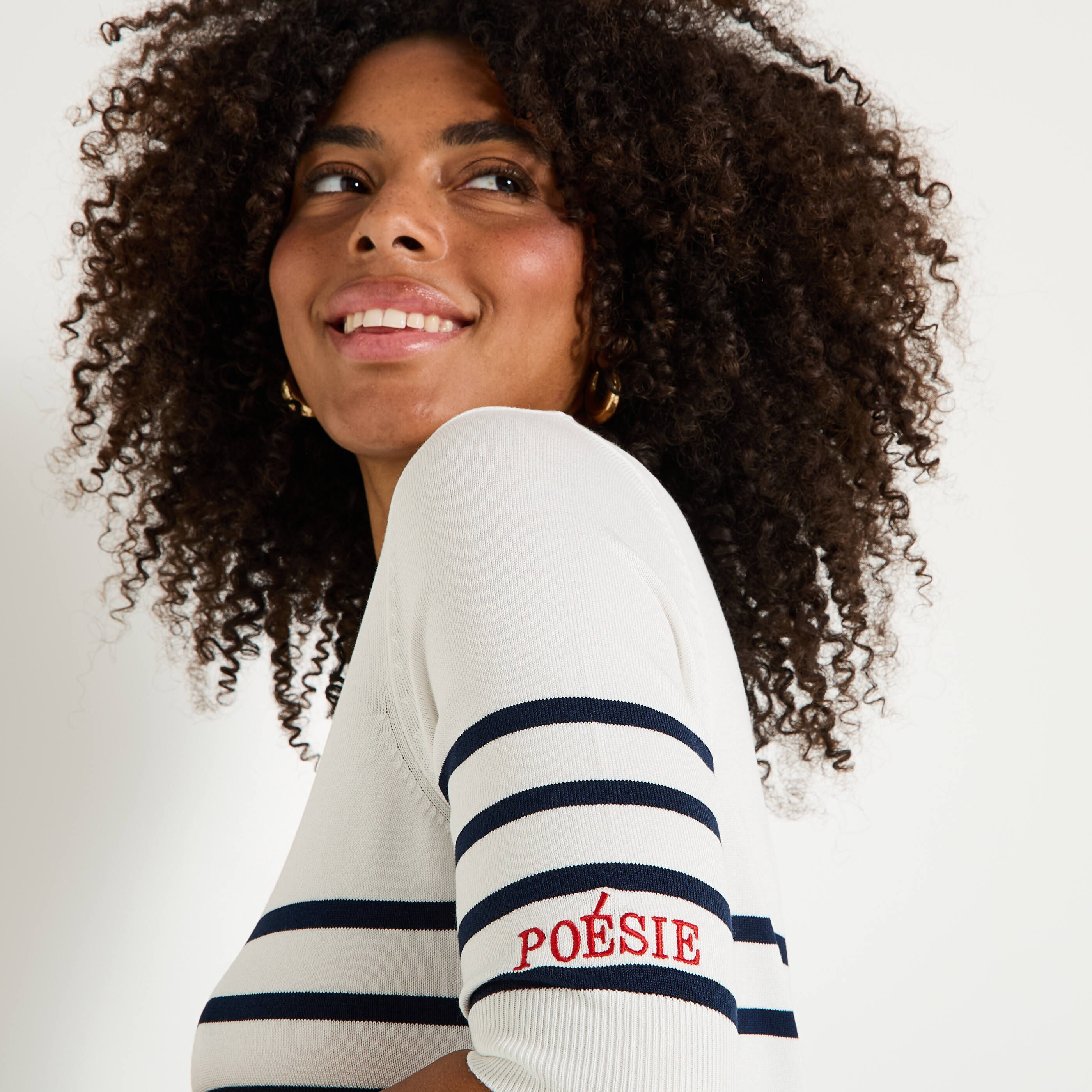 Pull manches courtes femme