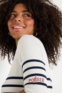 Pull manches courtes femme