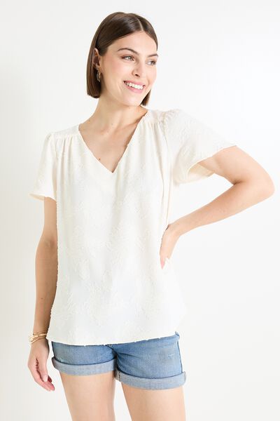 Blouse jacquard femme