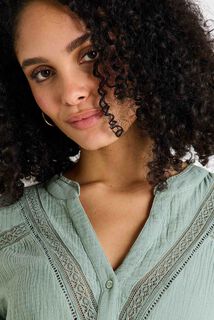 Chemise en gaze de coton femme