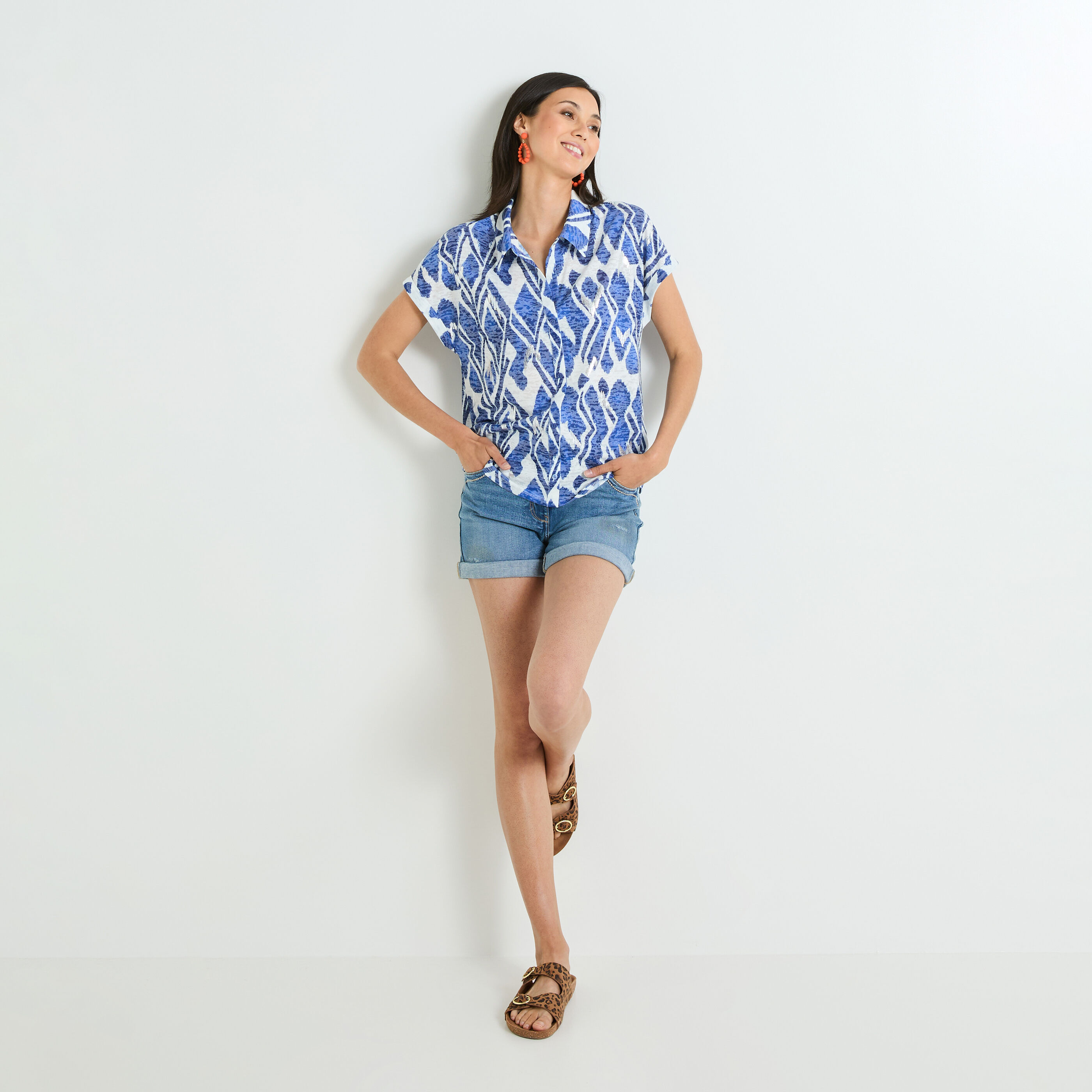 Chemise manches courtes femme