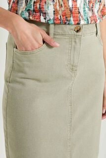 Jupe denim mi-longue femme