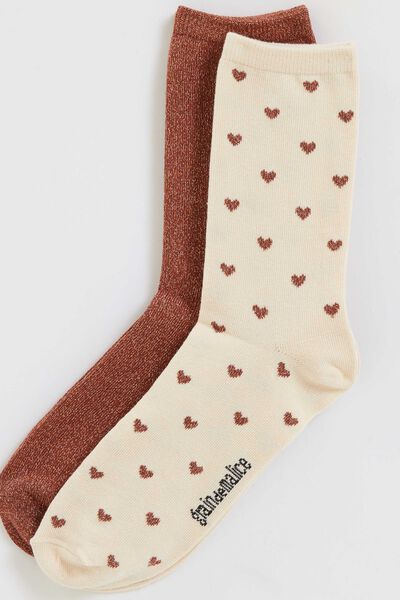 Lot de 2 paires de chaussettes femme