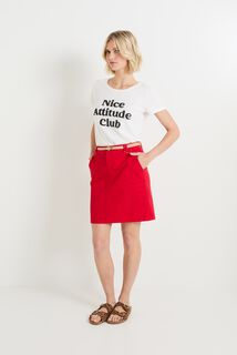 Jupe popeline femme
