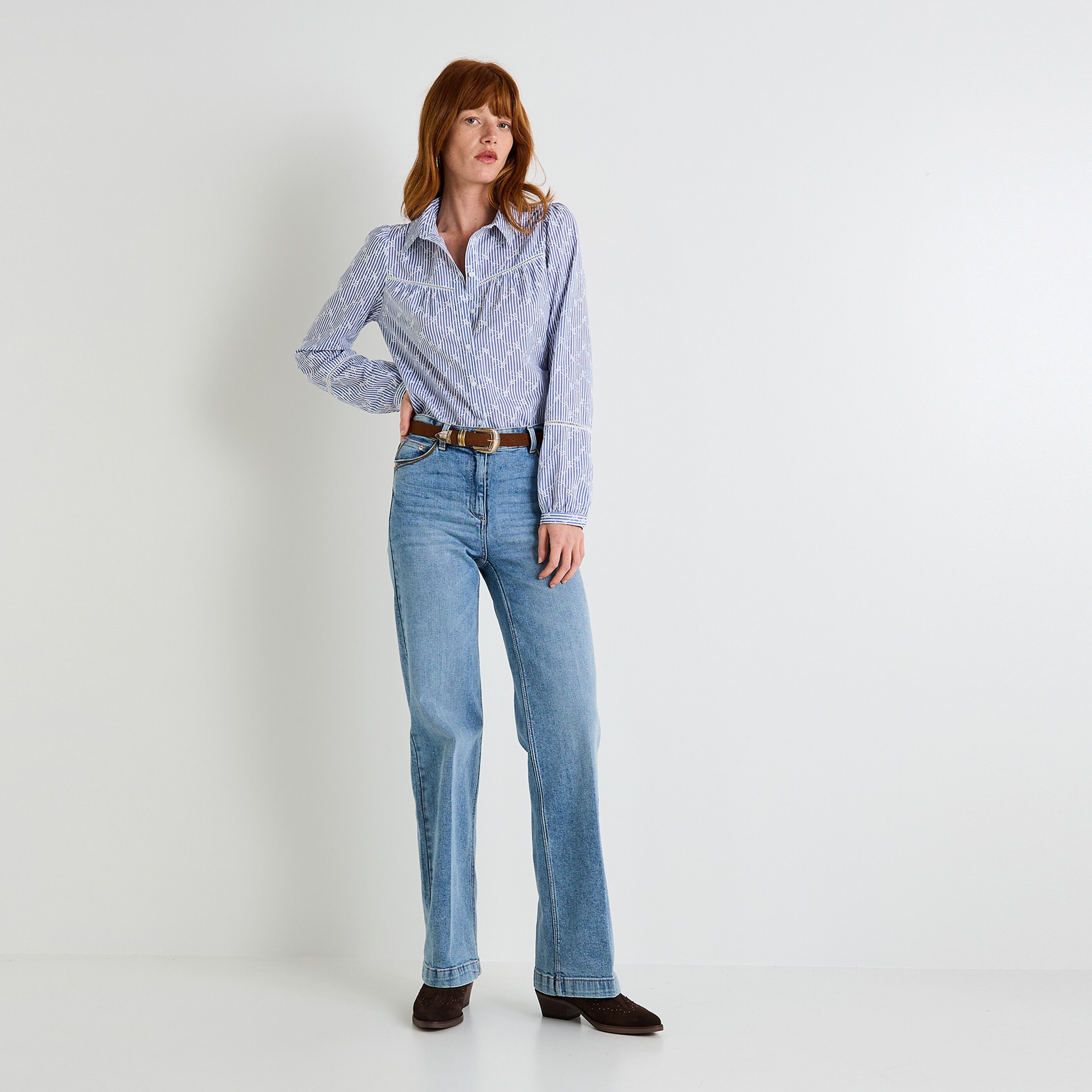 Chemise ray&eacute;e femme