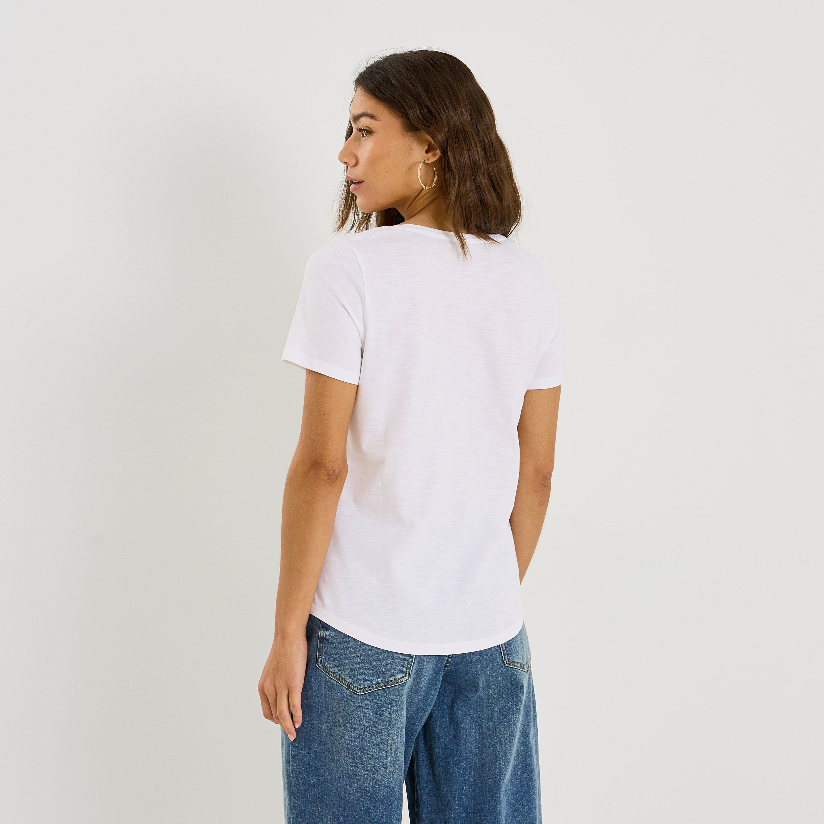 T-shirt col V femme
