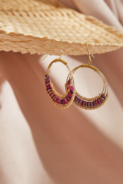 Boucles d'oreilles pierres facettées