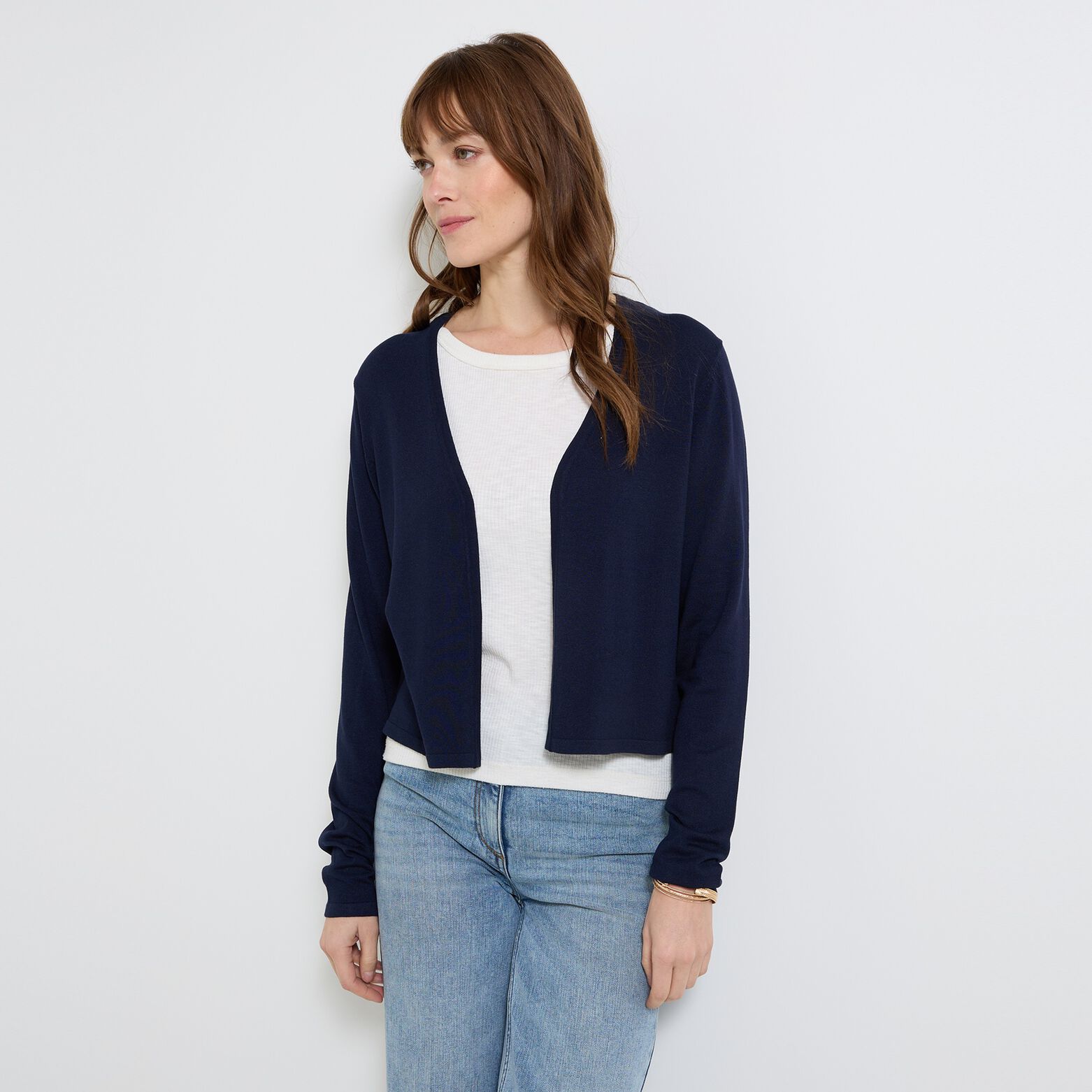Gilet col V femme