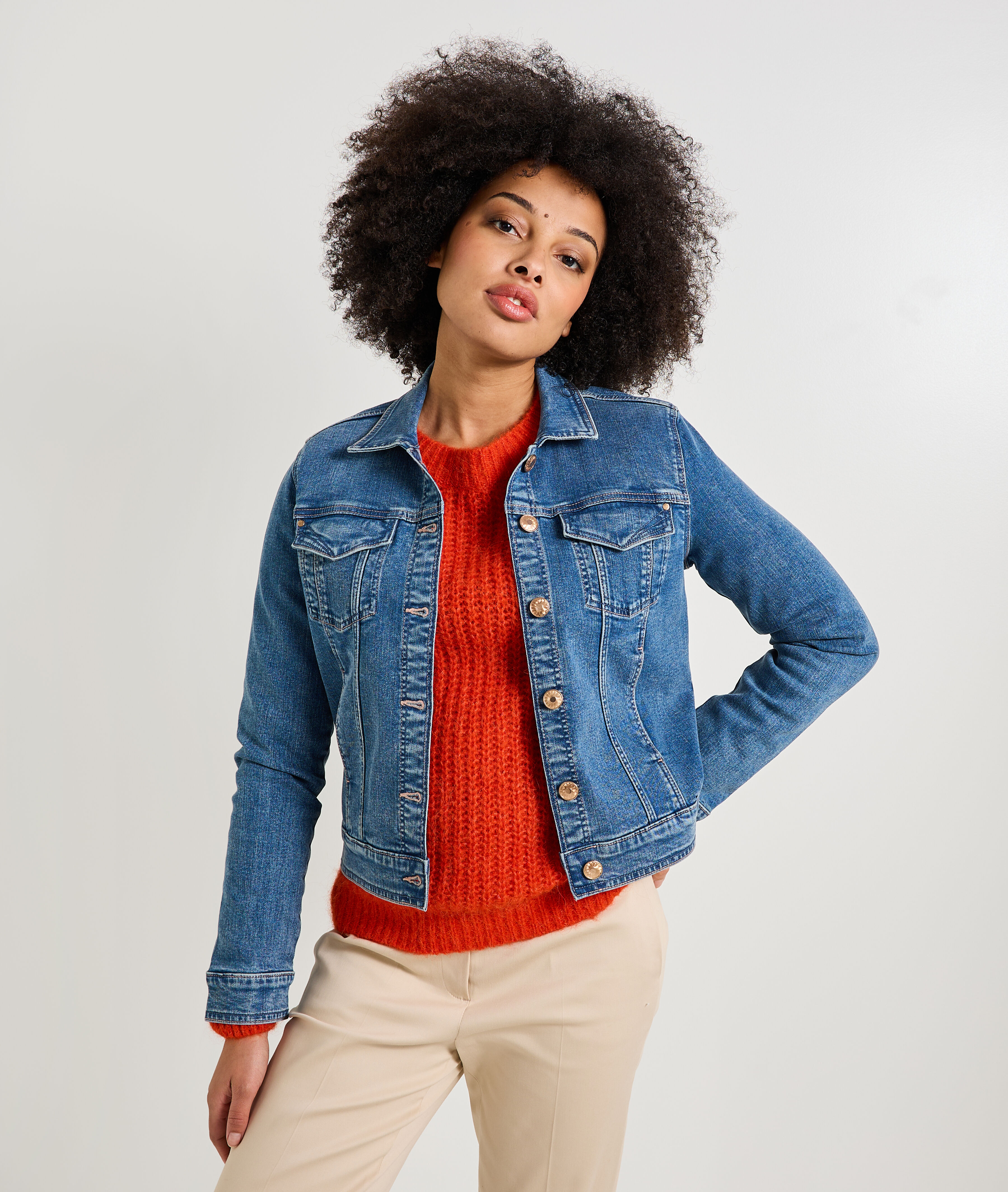 Veste en denim femme