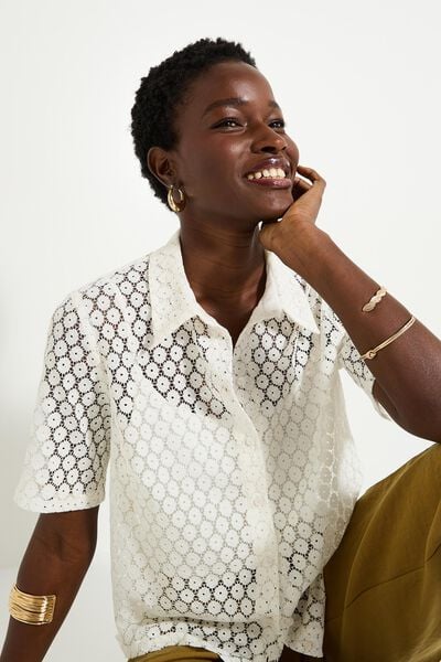 Chemise ajourée femme