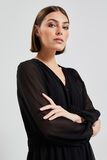 Robe voile manches longues femme