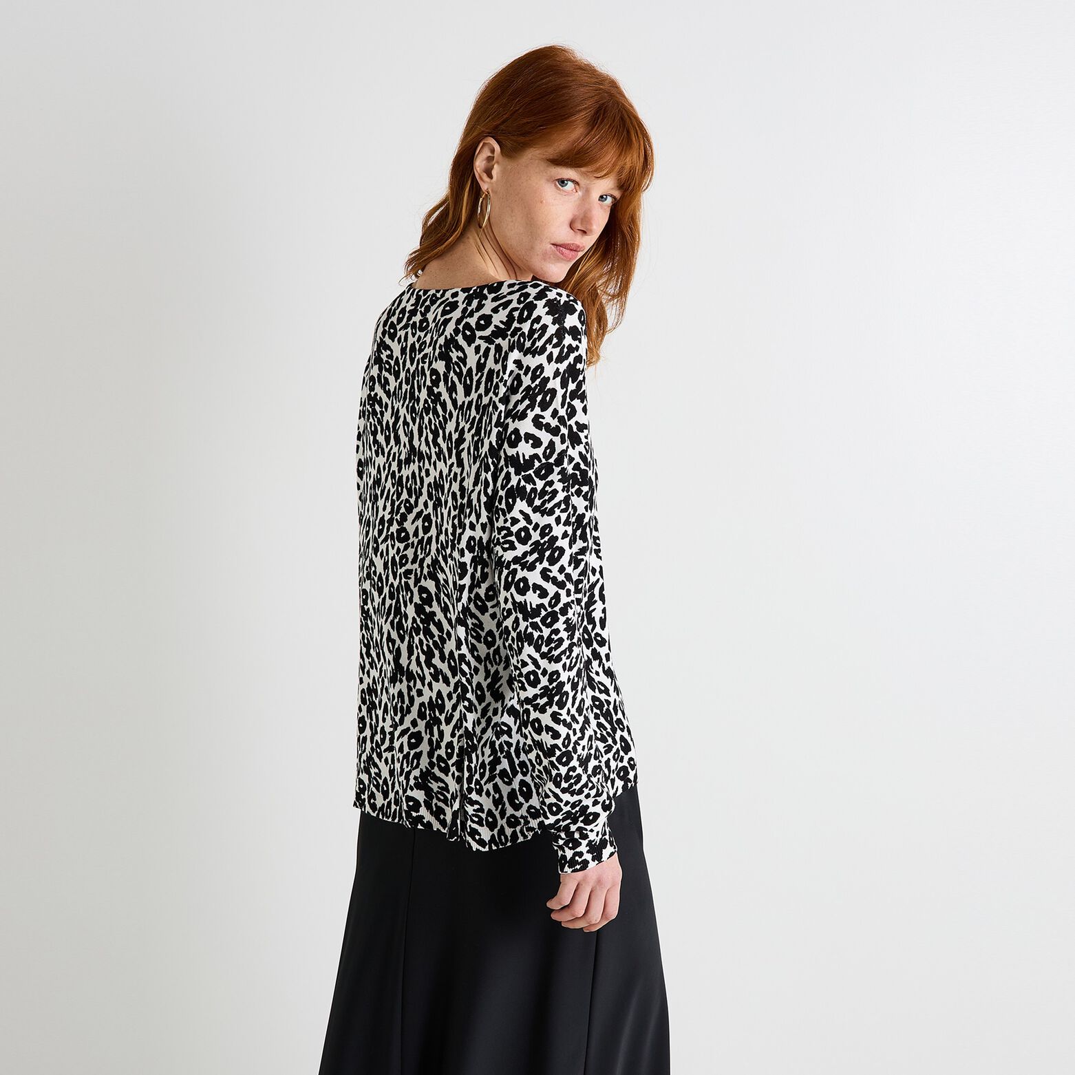 Pull col V femme