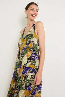 Robe longue imprimée femme