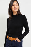 Pull fin côtelé femme