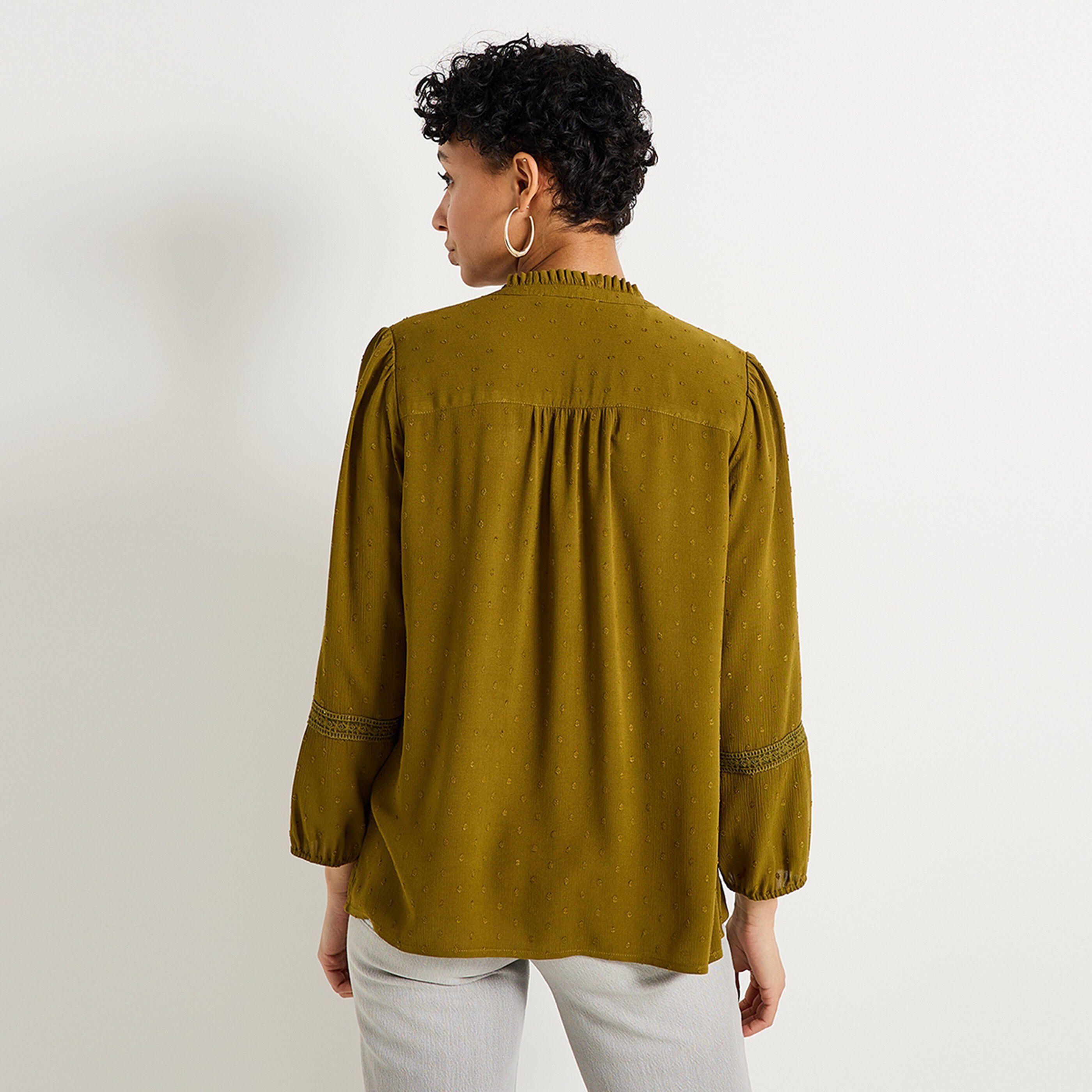 Chemisier plumetis femme