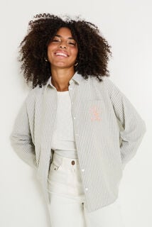 Chemise oversize rayée femme