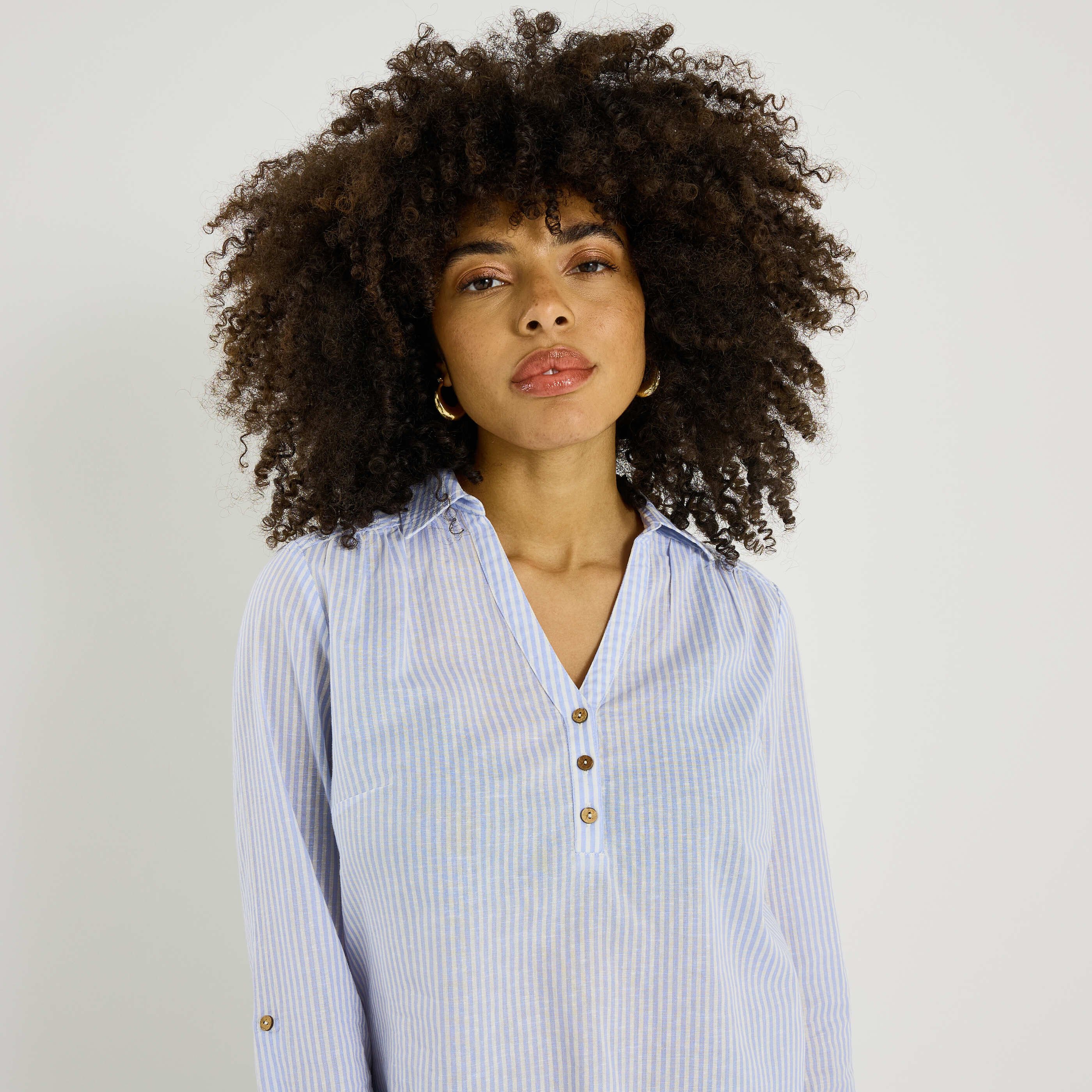 Vareuse &agrave; rayures verticales femme