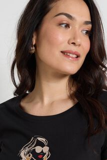 T-shirt imprimé léopard femme