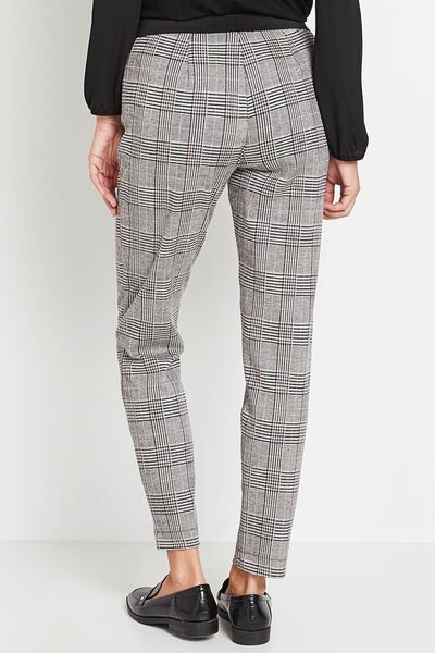 Pantalon en mailleà carreau femme