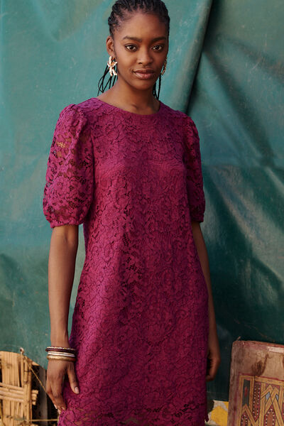Robe col rond femme