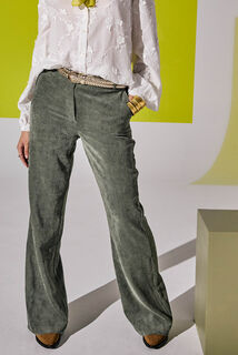Pantalon velours flare femme
