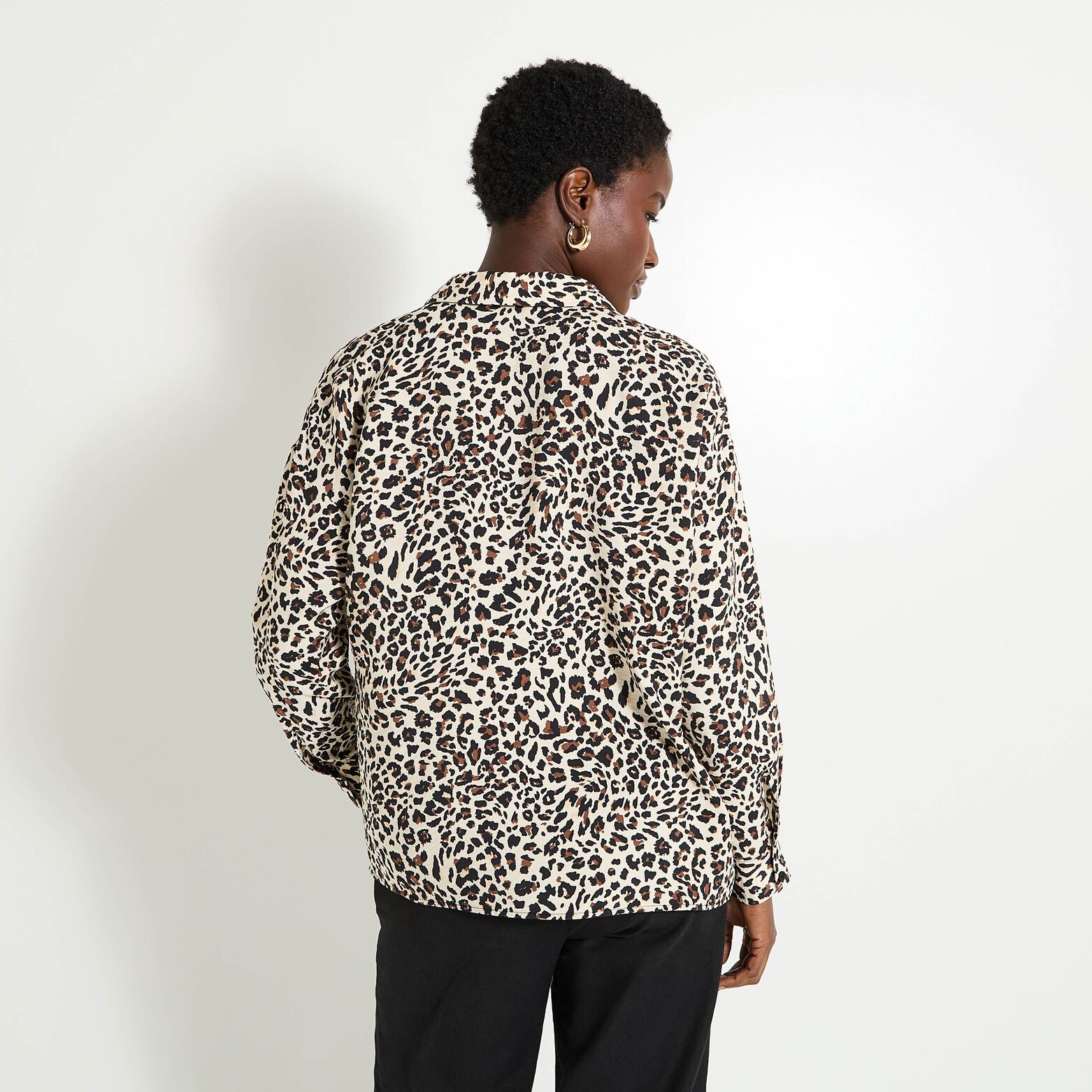 Chemise imprimé léopard femme