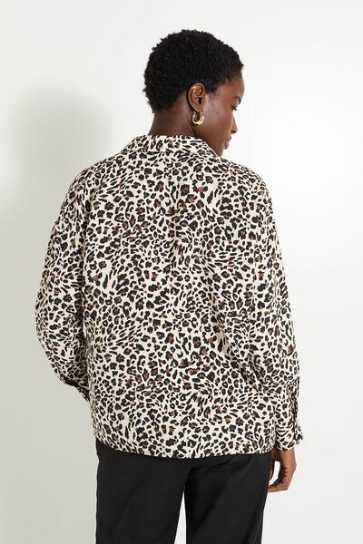 Chemise imprimé léopard femme
