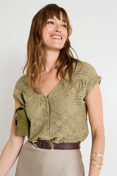 T-shirt col V femme