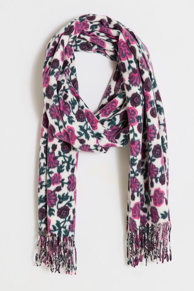 Écharpe motif fleuri