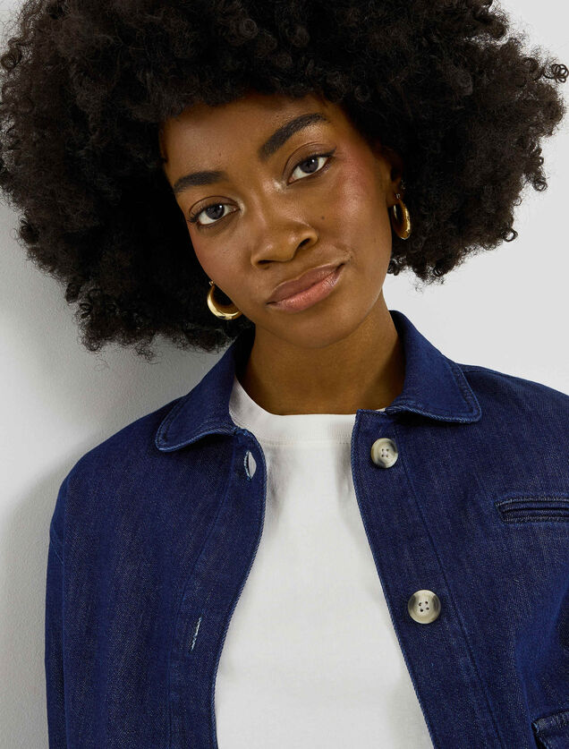Veste courte en jean femme