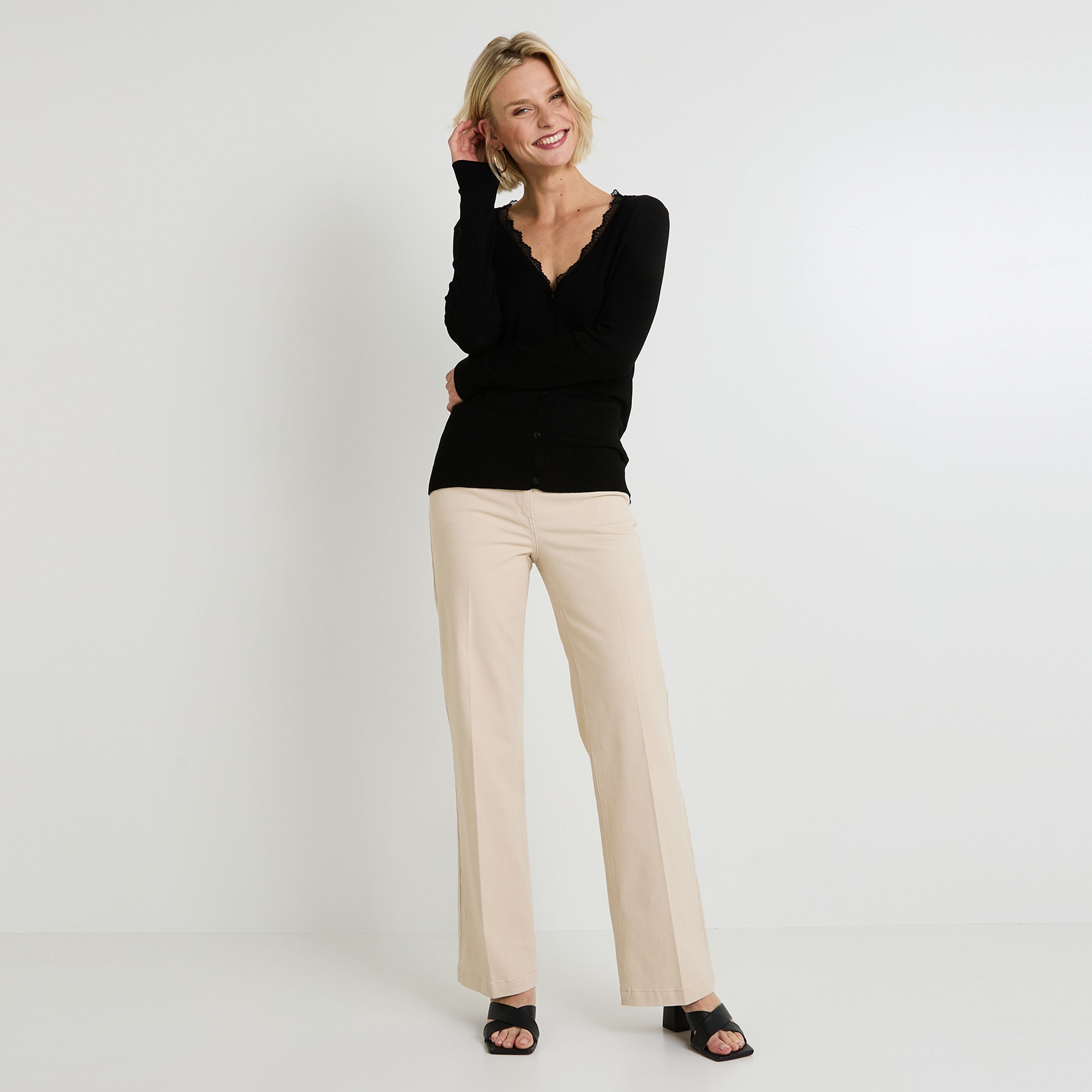 Gilet basic femme NOIR Graindemalice