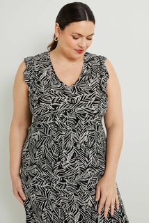 Robe longue imprimée femme