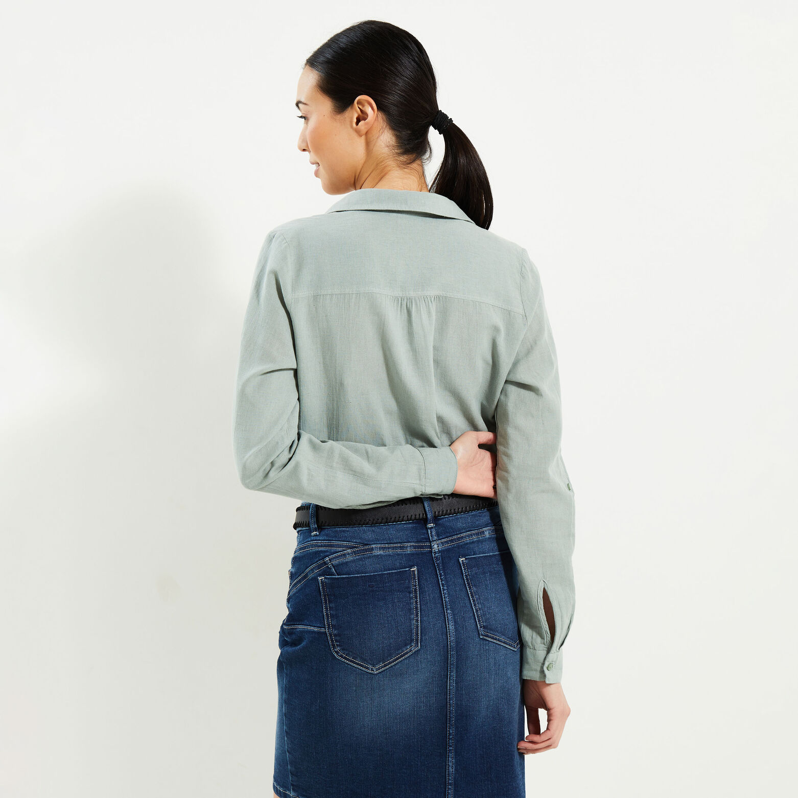 Blouse en coton et lin femme 