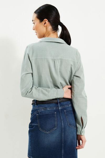 Blouse en coton et lin femme 