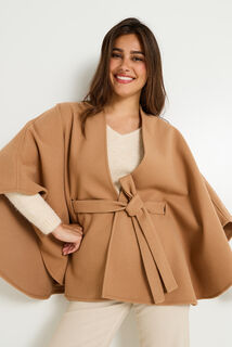 Poncho cape avec ceinture
