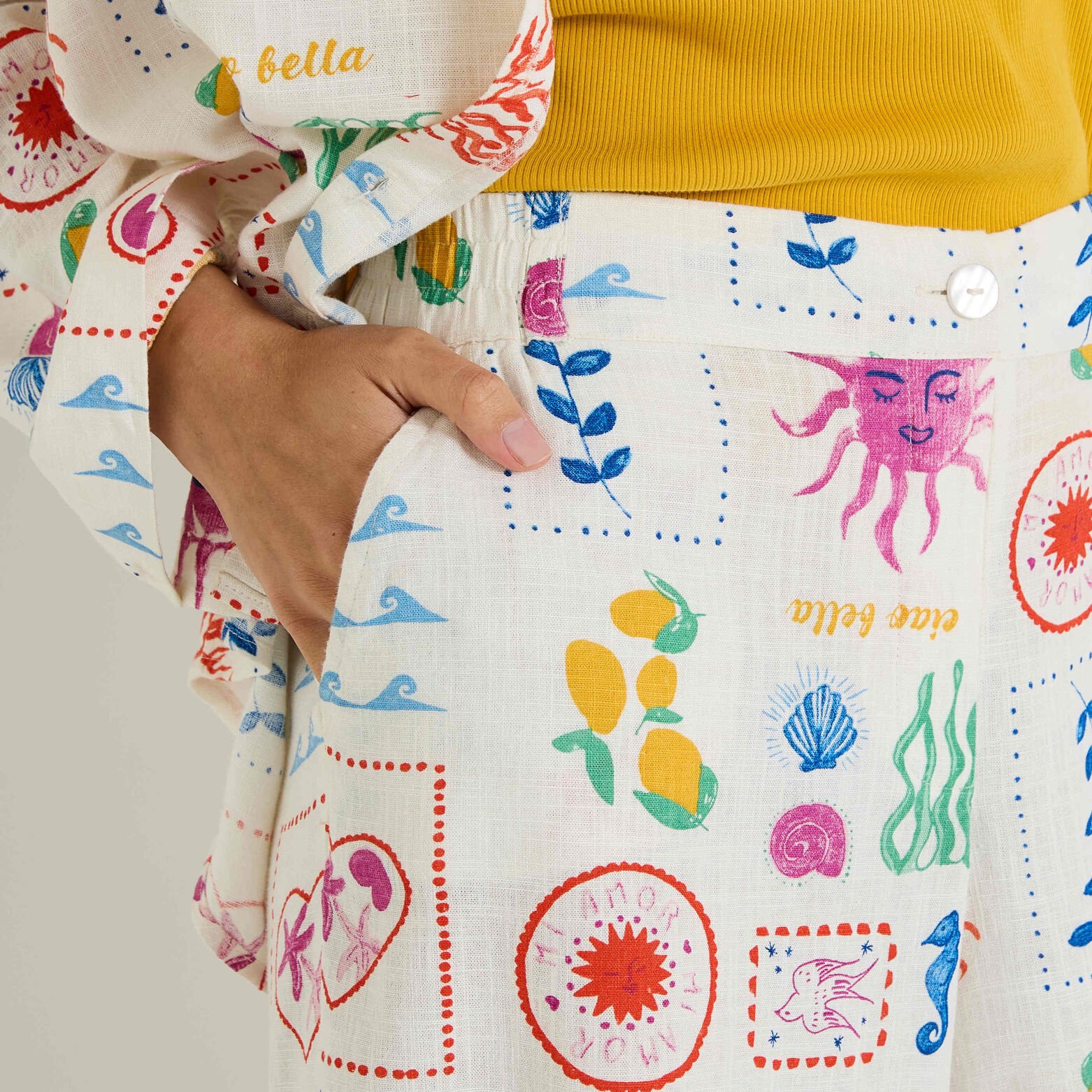 Short imprimé femme