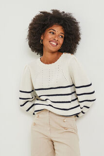 Pull rayé femme