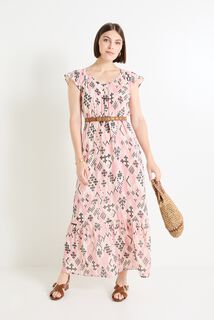Robe longue imprimée femme