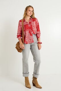 Chemise oversize avec chouchou femme