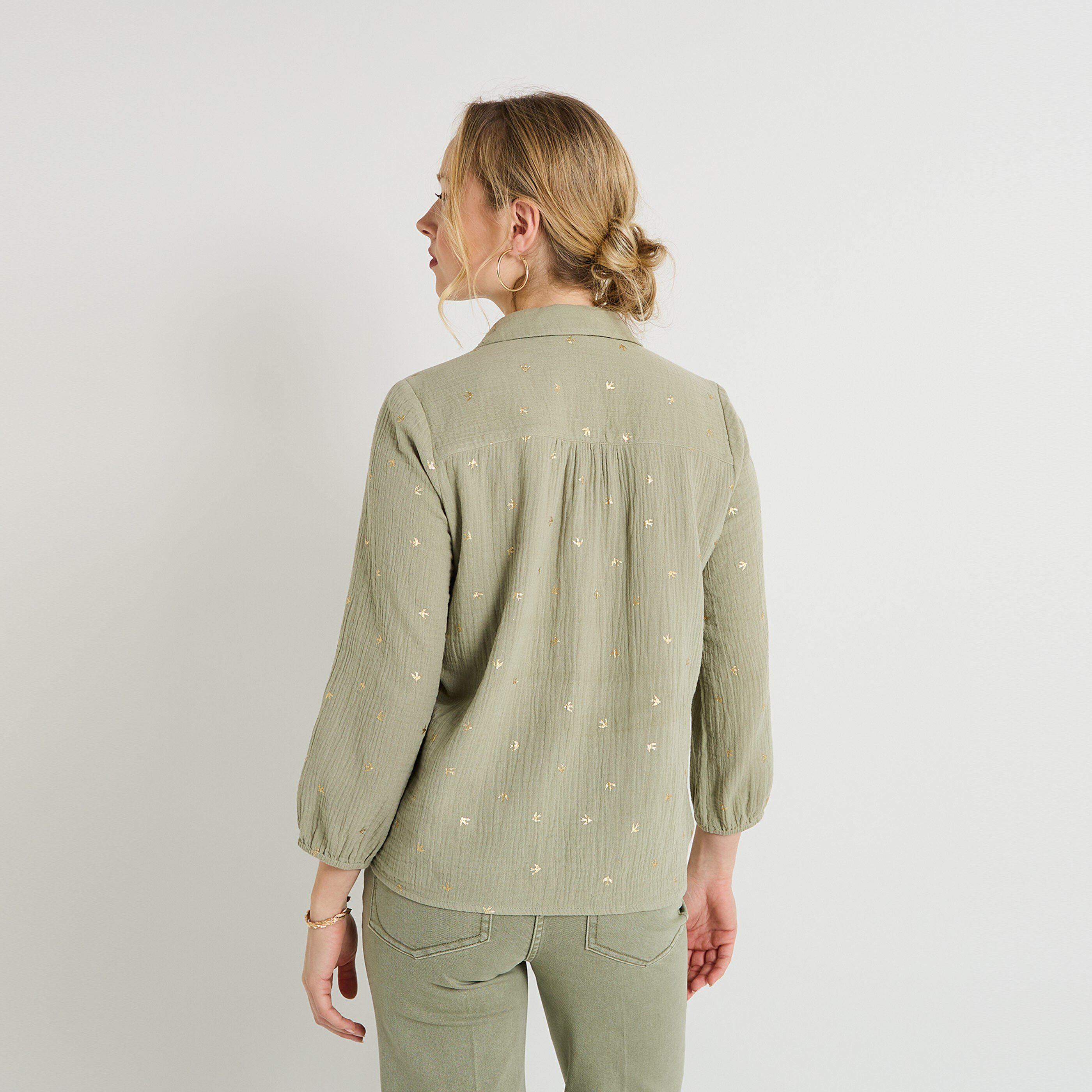 Blouse en gaze de coton femme