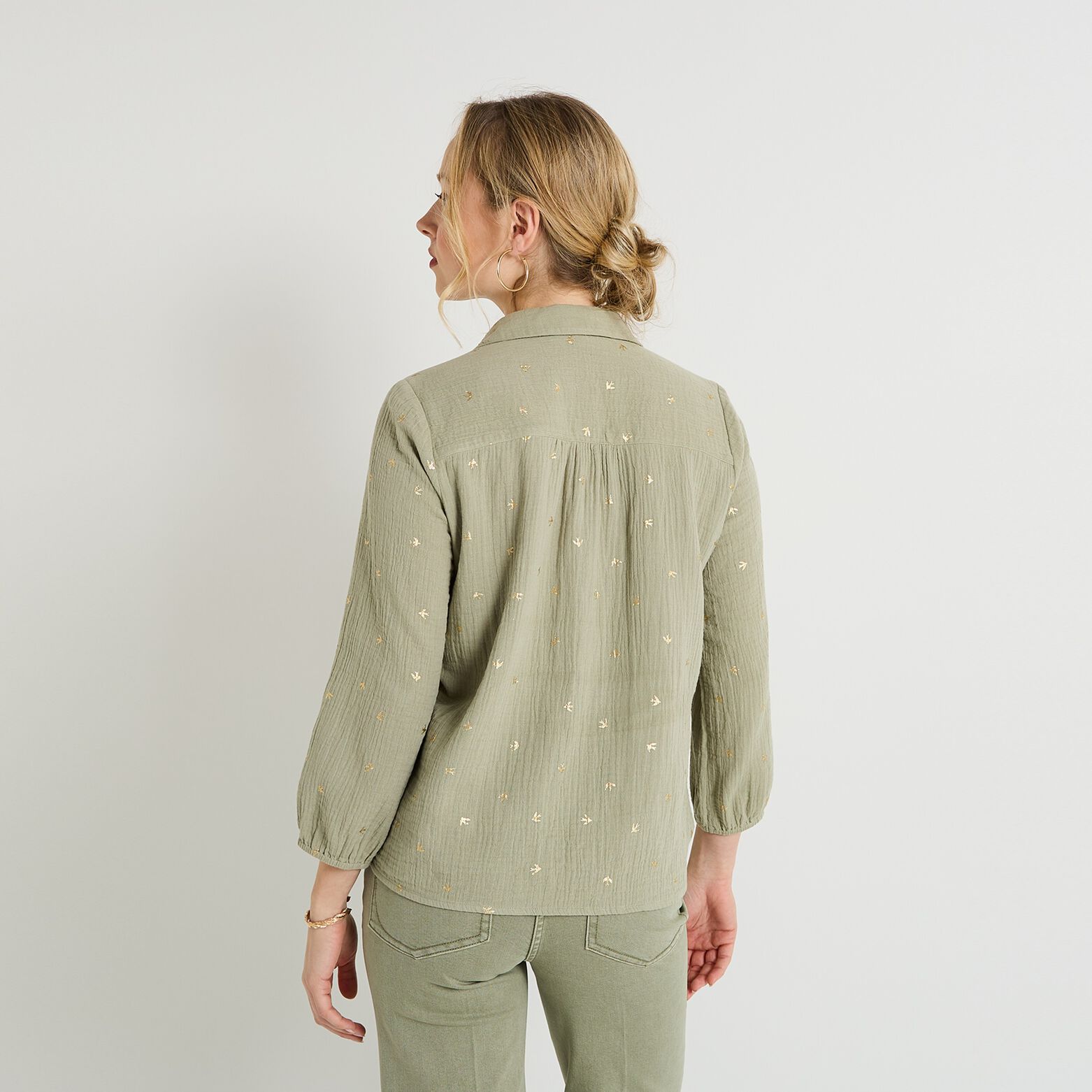 Blouse en gaze de coton femme