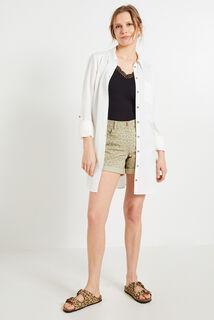 short en jean imprimé