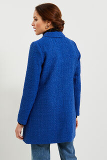 Manteau mi-long en tweed femme