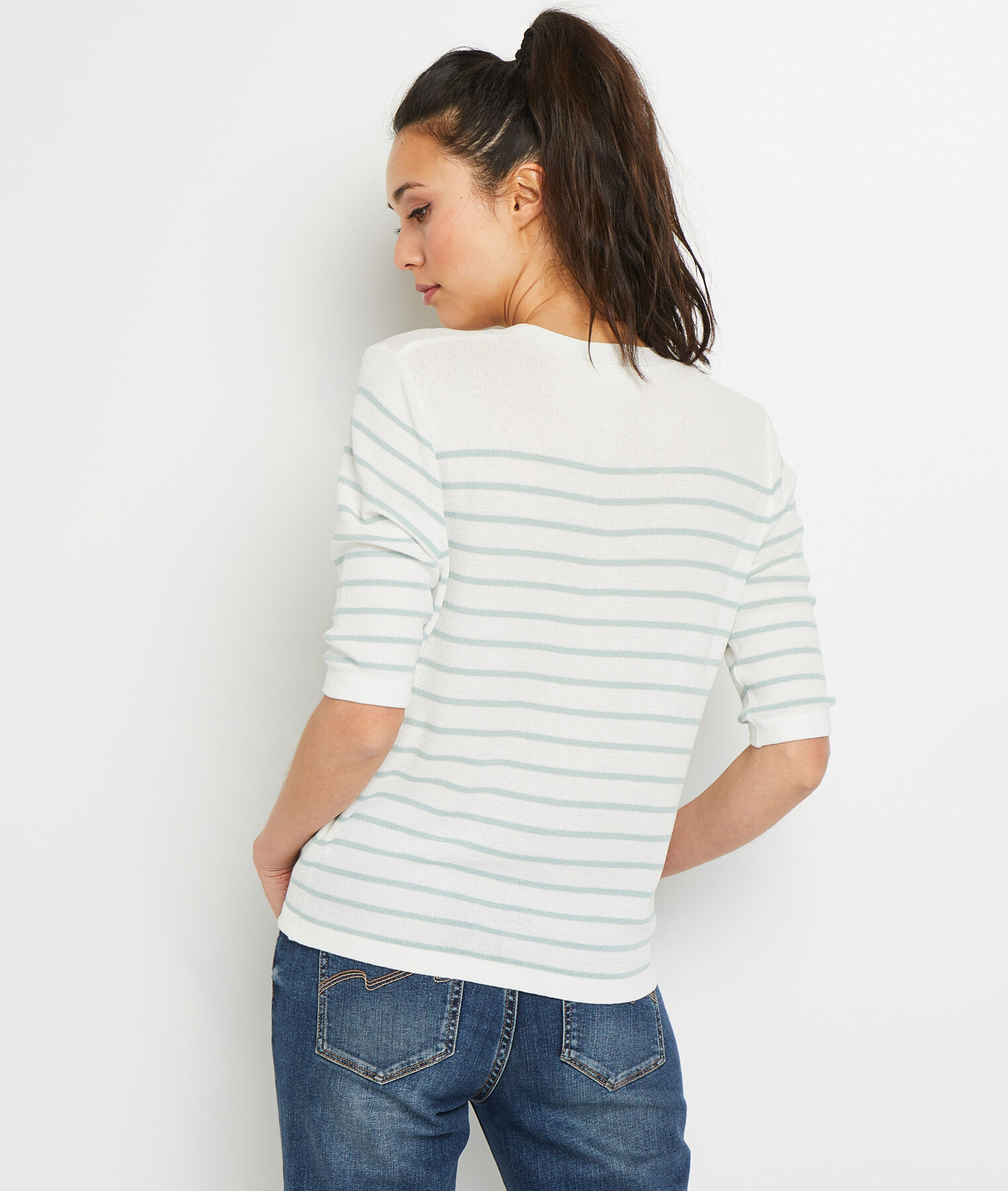 Gilet rayures femme